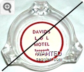 David's L & L Motel, Tonopah, Nevada - Red on white imprint Glass Ashtray