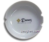 Dunes Hotel & Country Club, Las Vegas - Black and gold imprint Porcelain Ashtray