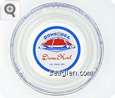 Dome of the Sea, Dunes Hotel, Las Vegas, Nev. - Blue and red on white imprint Glass Ashtray