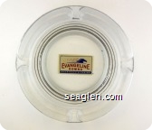 Evangeline Downs Racetrack & Casino - Red and blue on white imprint Glass Ashtray