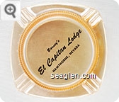 Barney's El Capitan Lodge, Hawthorne, Nevada - Black imprint Glass Ashtray