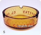 El Capitan, Lodge and Casino - TEL 702-945-3321 - Hawthorne, Nevada - Red imprint Glass Ashtray