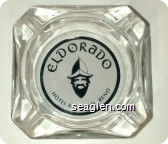Eldorado Hotel & Casino - Reno - White on black imprint Glass Ashtray