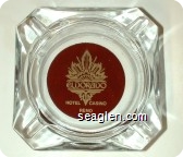 Eldorado, Hotel Casino, Reno - Gold on maroon imprint Glass Ashtray