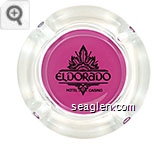 Eldorado, Hotel Casino - Black on pink imprint Glass Ashtray