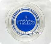 El Morocco - White on blue imprint Glass Ashtray