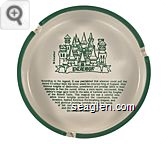 Excalibur, According to the legend, ... the Magic of Camelot lives on at the Excalibur Motel/Casino! - Green imprint Porcelain Ashtray