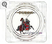 Excalibur, Hotel / Casino, Las Vegas - Gold, red and black imprint Glass Ashtray