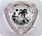 Fond-du-Luth Gaming Casino - Duluth Mn - Black imprint Glass Ashtray