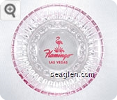 Flamingo, Las Vegas - Pink imprint Glass Ashtray
