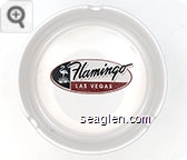 Flamingo, Las Vegas - Red and black imprint Porcelain Ashtray