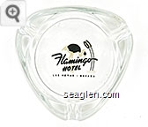 Flamingo Hotel, Las Vegas - Nevada - Black and yellow imprint Glass Ashtray