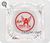 Flying A Country Club, Winnemucca Nevada - Red imprint Glass Ashtray