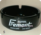 Hotel Fremont, Downtown Las Vegas - White imprint Glass Ashtray