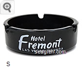 Hotel Fremont, Las Vegas, Nevada - White imprint Glass Ashtray