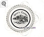 Gary's Casino - Black on white imprint Glass Ashtray