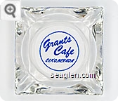Grants Cafe, Elko, Nevada - Blue imprint Glass Ashtray