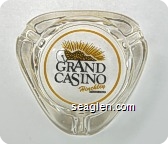 Grand Casino, Hinckley, Minnesota - Black and yellow imprint Glass Ashtray
