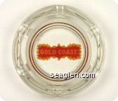 Gold Coast - Yellow and red imprint Glass Ashtray
