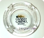 Grand Casino, Biloxi, Mississippi - Gold and black imprint Glass Ashtray