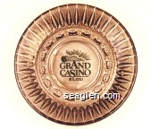 Grand Casino, Biloxi - Green imprint Glass Ashtray