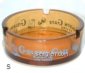 Golden Gate Casino, Las Vegas - Blue imprint Glass Ashtray