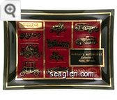 Harrah's Automobile Collection, Reno, Nevada - Red, black and gold imprint Glass Ashtray