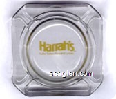 Harrah's, Lake Tahoe Resort Casino. - Yellow imprint Glass Ashtray