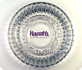 Harrah's Casino Hotels - Purple imprint Glass Ashtray