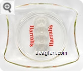 Harrah's - Red imprint Glass Ashtray