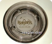 Harrah's 50 Years, 1937 1987 - Gold imprint Glass Ashtray