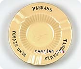 Harrahs, Tango Games, Reno, Nevada - Gold imprint Porcelain Ashtray