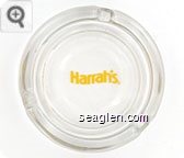 Harrah's - Yellow imprint Glass Ashtray