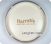 Harrah's, Reno and Lake Tahoe - Gold imprint Porcelain Ashtray
