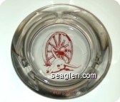 Harvey's - Red imprint Glass Ashtray