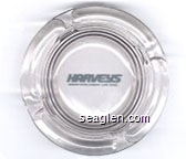 Harveys Resort Hotel / Casino - Lake Tahoe - Blue imprint Glass Ashtray