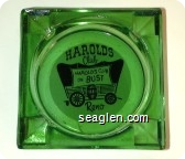 Harolds Club, Harolds Club or Bust, Reno - Black on white imprint Glass Ashtray