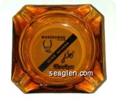 Horseshoe Club, Reno, Nevada, Silver Spur - Black on white imprint Glass Ashtray