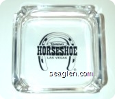 Binion's Horseshoe, Las Vegas - Black imprint Glass Ashtray
