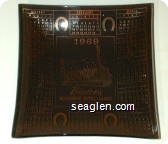 1969, Binion's Horseshoe Hotel - Casino Downtown Las Vegas, Nevada - Gold imprint Glass Ashtray