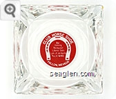 Club Horse Shoe, Bar, Gaming, Restaurant, Liberal Slots, Lots of Jackpots, Tulio Mori, Fallon, Nevada - Red on white imprint Glass Ashtray
