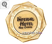 The Imperial Hotel and Casino - Black imprint Glass Ashtray