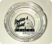Indian Head Casino - Black imprint Glass Ashtray