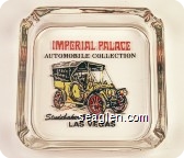 Imperial Palace Automobile Collection, Studebaker 1906, Las Vegas - Red and black imprint Glass Ashtray