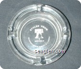 Stolen From Independence Hotel & Casino, Cripple Creek, CO - White imprint Glass Ashtray