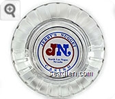Jerry's Nugget Casino, JN, North Las Vegas Nevada - Red and blue on white imprint Glass Ashtray