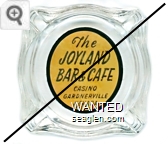 The Joyland Bar & Cafe, Casino, Gardnerville, Nevada - Black on yellow imprint Glass Ashtray