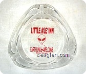 Little A'le' Inn, Earthlings Welcome, Rachel, Nevada - Red imprint Glass Ashtray