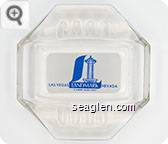 Las Vegas, Landmark, Nevada, A Hughes Resort Hotel - Blue on white imprint Glass Ashtray