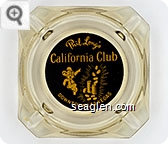 Phil Long's California Club, Downtown Las Vegas - Yellow on black imprint Glass Ashtray